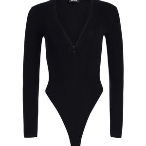 SER.O.YA Black Long Sleeve Bodysuit NWT